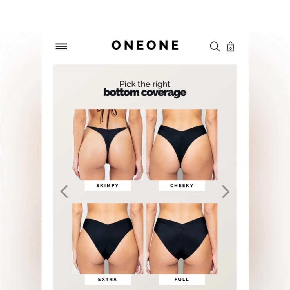 NWT OneOne Swimwear ARIEL Skimpy Bikini  SET size XS - Picture 5 of 12